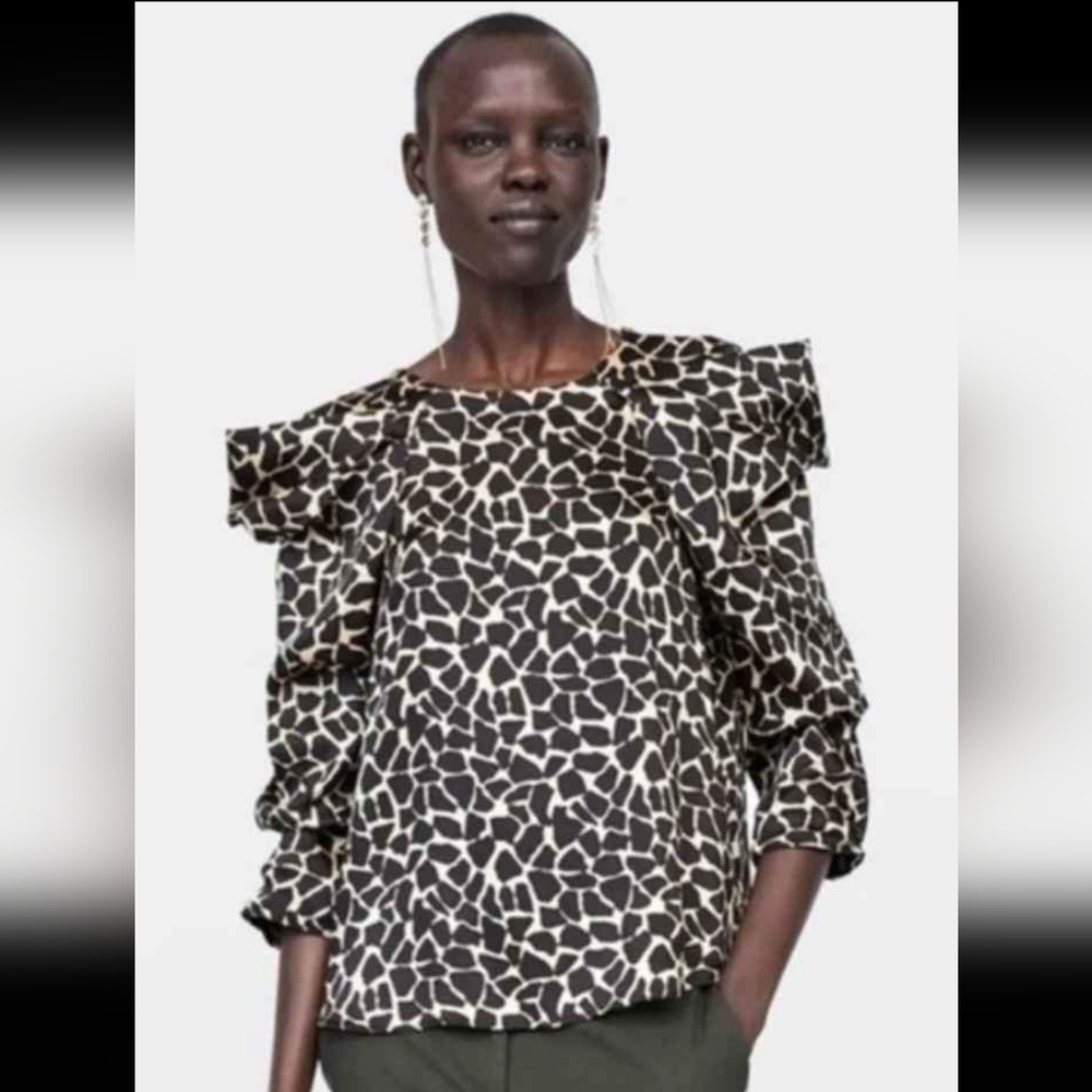 Zara Animal Print Top